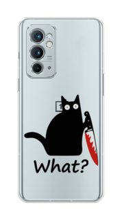 Чехол на OnePlus 9RT "Котик с ножом" Case Place