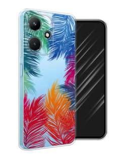 Чехол Awog на Infinix Hot 30i "Рамка из перьев"