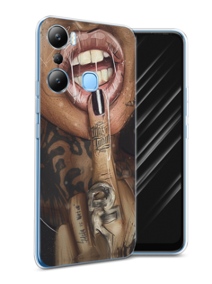 Чехол Awog на Infinix HOT 20i "Девушка с татуировками"