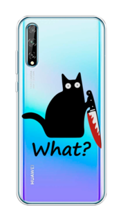 Чехол на Huawei Y8p "Котик с ножом" Case Place