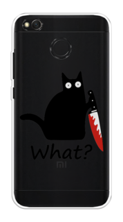Чехол на Xiaomi Redmi 4X "Котик с ножом" Case Place