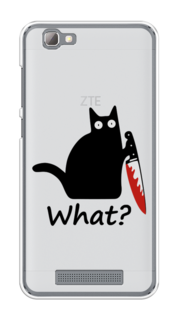 Чехол на ZTE Blade A610 "Котик с ножом" Case Place