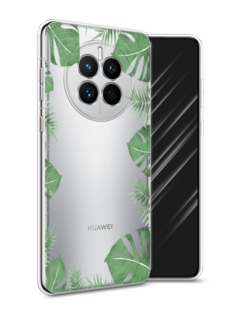 Чехол Awog на Huawei Mate 50 "Листья папоротника рамка"