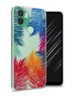 Чехол Awog на Xiaomi Redmi A1+/A2+ "Рамка из перьев"