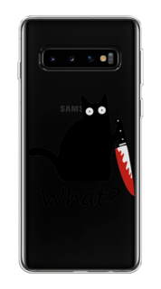 Чехол на Samsung Galaxy S10 Plus "Котик с ножом" Case Place