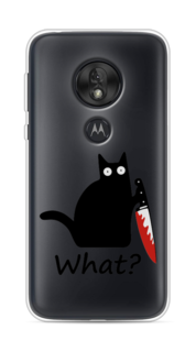 Чехол на Motorola Moto G7 Play "Котик с ножом" Case Place