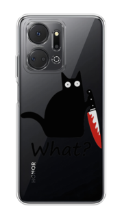 Чехол на Honor X7A "Котик с ножом" Case Place