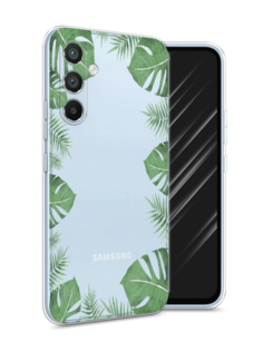 Чехол Awog на Samsung Galaxy A54 "Листья папоротника рамка"