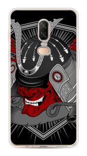 Чехол на OnePlus 6 "Красная маска самурая" Case Place