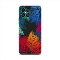 Чехол Awog на Honor X8 "Рамка из перьев"
