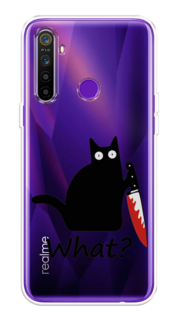 Чехол на Realme 5 "Котик с ножом" Case Place