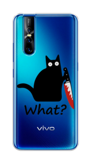 Чехол на Vivo V15 Pro "Котик с ножом" Case Place