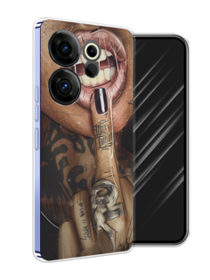 Чехол Awog на Tecno Camon 20 Premier "Девушка с татуировками"