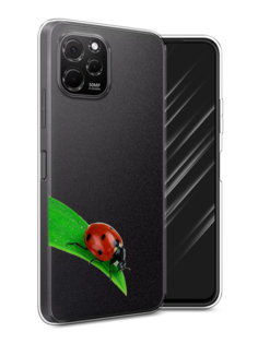 Чехол Awog на HuaweI Nova Y61 "Рамка из перьев"