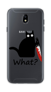Чехол на Samsung Galaxy J7 2017 "Котик с ножом" Case Place