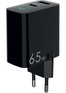 Зарядное устройство сетевое Everstone еV-AC-PD65QC Typе-C, черный