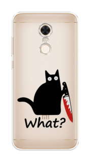 Чехол на Xiaomi Redmi 5 Plus "Котик с ножом" Case Place