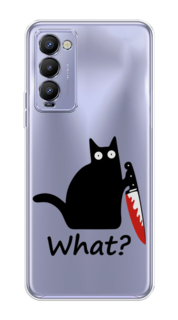 Чехол на Tecno Camon 18 "Котик с ножом" Case Place