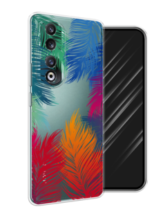 Чехол Awog на Honor 90 Pro "Рамка из перьев"
