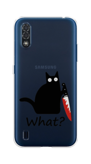 Чехол на Samsung Galaxy M01 "Котик с ножом" Case Place
