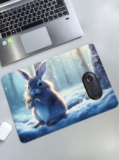 Коврик для мыши CoolPodarok Кролик на задних лапках BIG