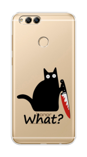 Чехол на Honor 7X 2017 "Котик с ножом" Case Place