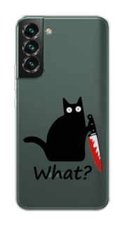 Чехол на Samsung Galaxy S22 "Котик с ножом" Case Place