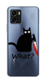 Чехол на Vivo Y10 "Котик с ножом" Case Place