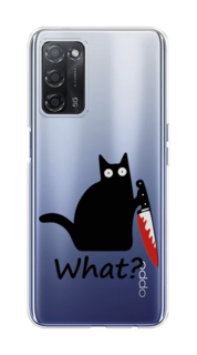 Чехол на Oppo A55 5G "Котик с ножом" Case Place