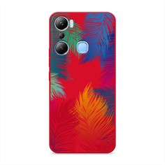 Чехол Awog на Infinix Hot 20i "Рамка из перьев"