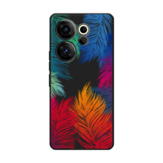 Чехол Awog на Tecno Camon 20 Premier "Рамка из перьев"