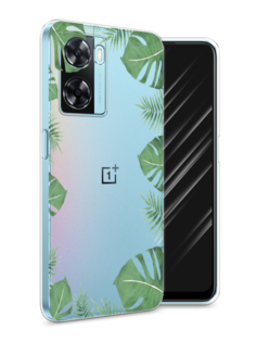 Чехол Awog на OnePlus Nord N20 SE "Листья папоротника рамка"