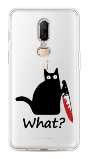 Чехол на OnePlus 6 "Котик с ножом" Case Place
