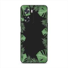 Чехол Awog на Oppo A57 4G/A77 4G/A77s 4G/A57s "Листья папоротника рамка"
