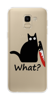Чехол на Samsung Galaxy J6 2018 "Котик с ножом" Case Place
