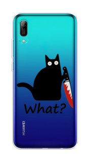 Чехол на Huawei Y6 Pro 2019 "Котик с ножом" Case Place