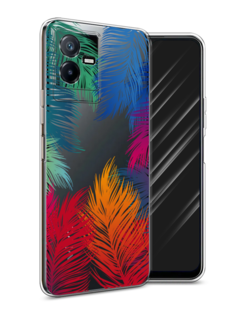 Чехол Awog на Vivo Y73t "Рамка из перьев"