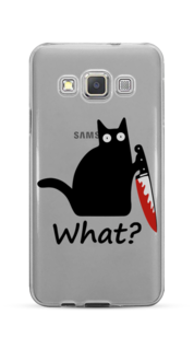 Чехол на Samsung Galaxy A3 "Котик с ножом" Case Place