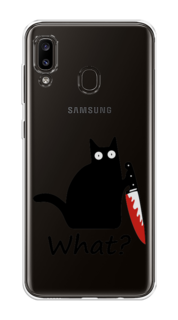 Чехол на Samsung Galaxy A30 "Котик с ножом" Case Place