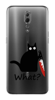 Чехол на Oppo Reno Z "Котик с ножом" Case Place