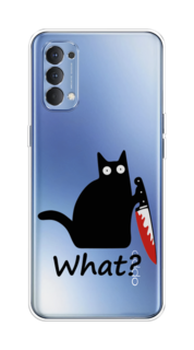 Чехол на Oppo Reno 4 4G "Котик с ножом" Case Place