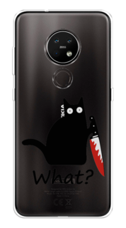 Чехол на Nokia 7.2 "Котик с ножом" Case Place