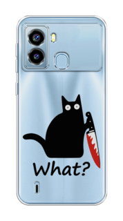 Чехол на Tecno Pop 6 "Котик с ножом" Case Place