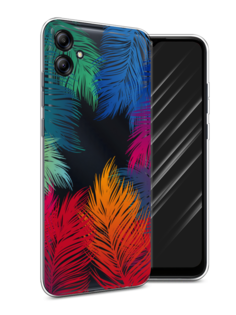 Чехол Awog на Samsung Galaxy A04e "Рамка из перьев"