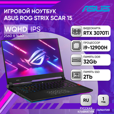 Ноутбук ASUS ROG STRIX SCAR 15 Black (90NR0872-M004B0)