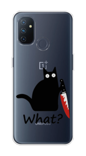 Чехол на OnePlus Nord N100 "Котик с ножом" Case Place