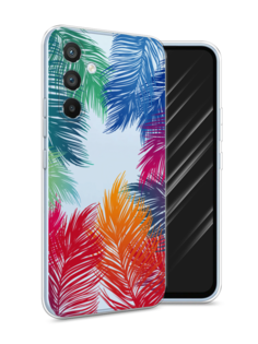 Чехол Awog на Samsung Galaxy A54 "Рамка из перьев"