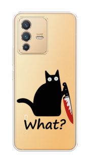 Чехол на Vivo V23 "Котик с ножом" Case Place
