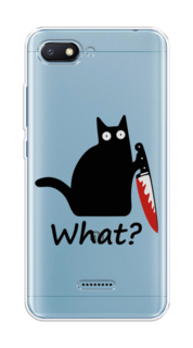 Чехол на Xiaomi Redmi 6A "Котик с ножом" Case Place