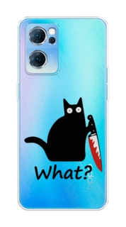 Чехол на Oppo Reno 7 5G "Котик с ножом" Case Place